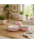 Service Poêle Vichy Cerise beige - 5 pièces
