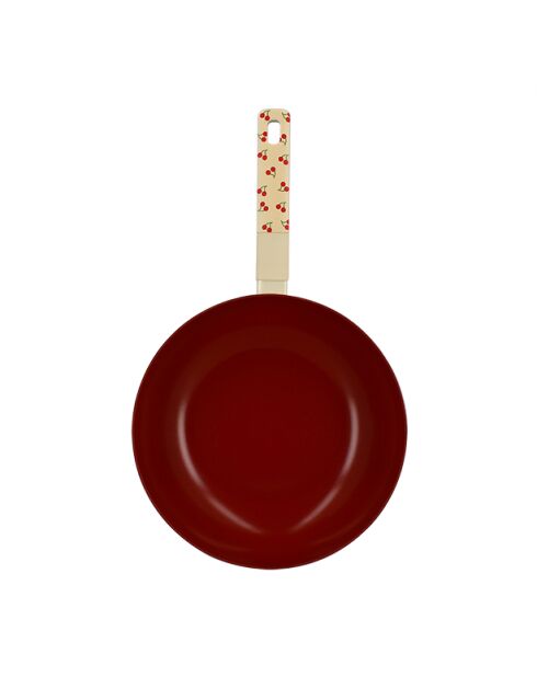 Wok Cherry beige/rood - 47,5x28,5x8 cm