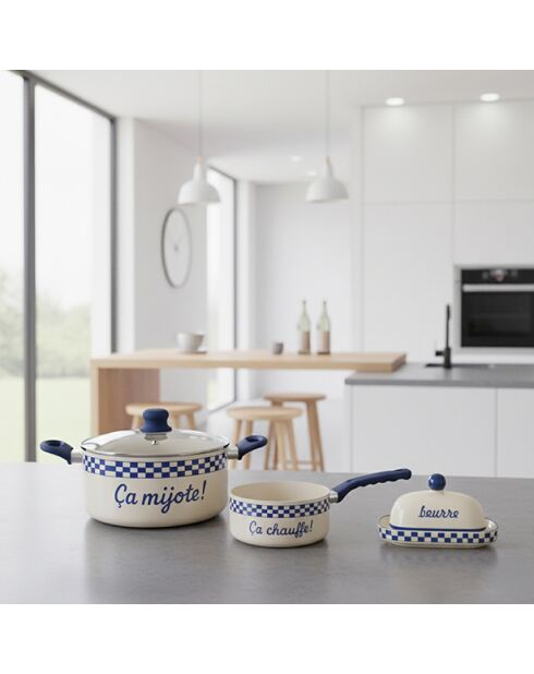 Pentola Ginette blu - 38x24x12 cm