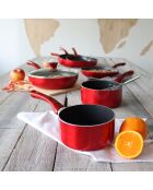 Casserole Cerise aluminium rouge - 29x14x7 cm