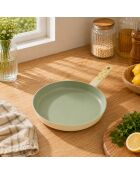 Beige/groene koekenpan met citroen - 47x28x5 cm