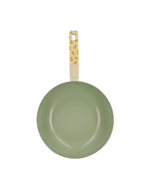 Wok citroen beige/groen - 47,5x28,5x8 cm