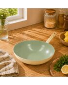 Wok citroen beige/groen - 47,5x28,5x8 cm