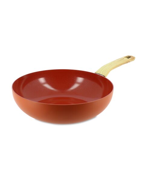 Wok van terracotta stenen - 47,5x28x8 cm