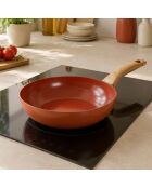 Wok van terracotta stenen - 47,5x28x8 cm
