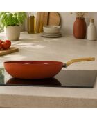 Wok van terracotta stenen - 47,5x28x8 cm