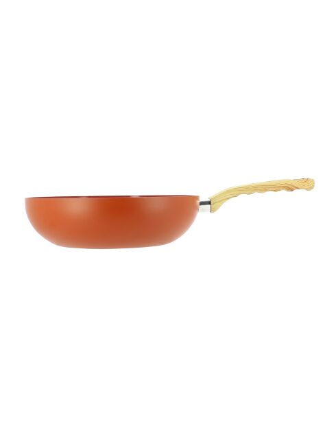 Wok van terracotta stenen - 47,5x28x8 cm