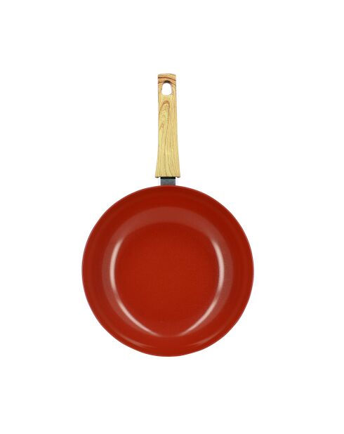 Wok van terracotta stenen - 47,5x28x8 cm