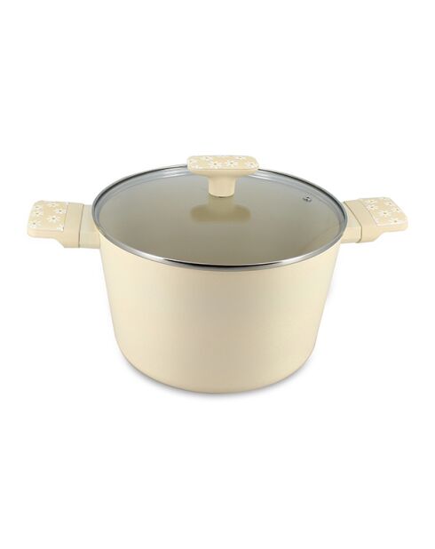 Pentola Marguerite beige - 38x25x20,5 cm