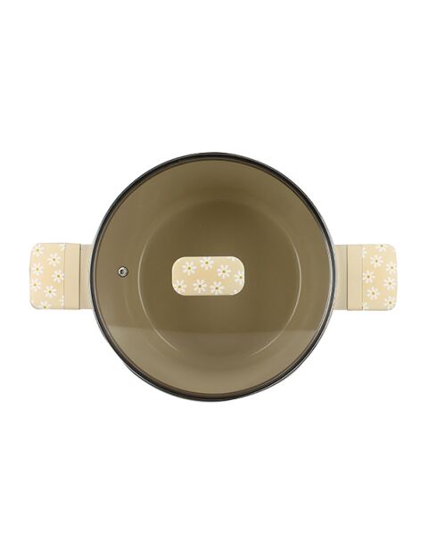 Pentola Marguerite beige - 38x25x20,5 cm