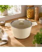 Pentola Marguerite beige - 38x25x20,5 cm