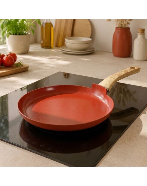 Crepiera con mattoncini in terracotta - 46x26x2,5 cm