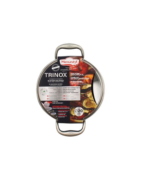 Faitout Trinox Revêtement inox - 30,5x22x11,5 cm