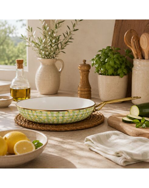 Padella Vichy Lime - 44x25,3x5 cm