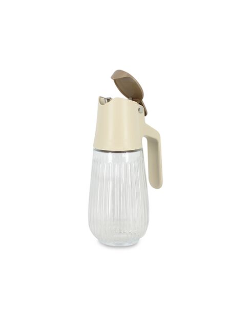 Beige/transparante crèmekleurige oliefles - 58 cl