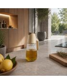 Beige/transparante crèmekleurige oliefles - 58 cl