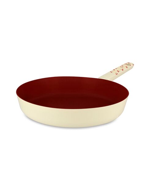 Beige/rote Kirschpfanne, 47,5 x 28 x 5,5 cm