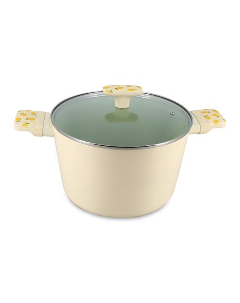 Faitout Citron beige/vert - 38x25x20,5 cm