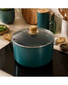 Pentola blu con anatra - 38,5x24x15 cm
