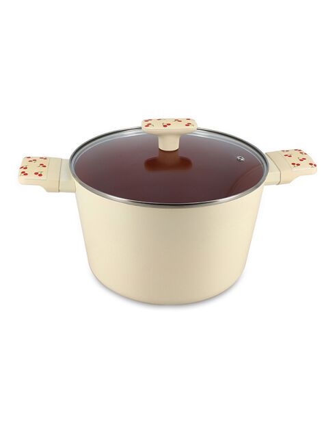 Faitout Cerise beige/rouge - 37x25x20,5 cm