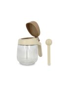 Bocal à épices beige/transparent - 38 cl