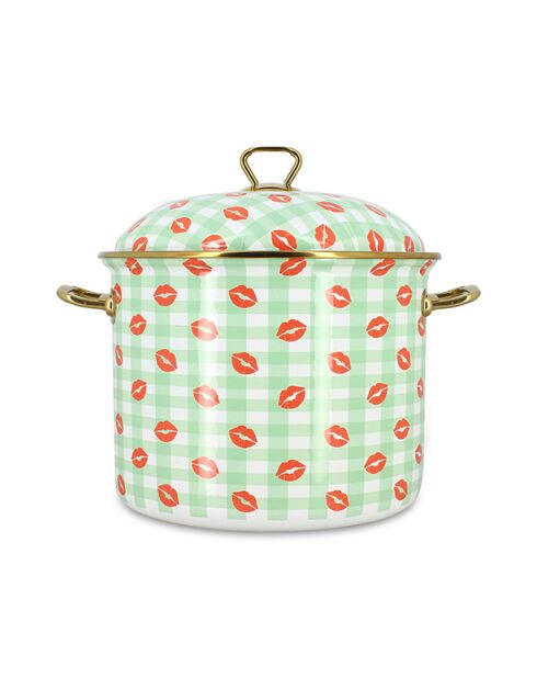 Maceta verde Vichy Bisous - 32,5x26x19,7 cm