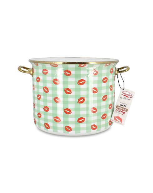 Maceta verde Vichy Bisous - 32,5x26x19,7 cm