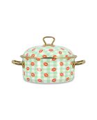 Pentola Vichy Bisous verde - 29x22,1x10 cm