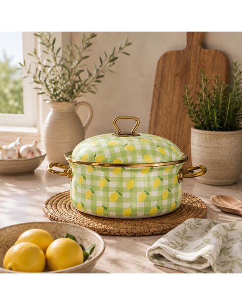 Pentola Vichy Lime - 29x22,1x10 cm