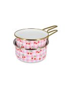 Set de cazuelas Vichy Cherry rosa - 2 piezas