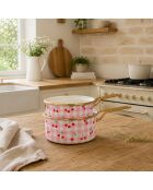 Set de cazuelas Vichy Cherry rosa - 2 piezas