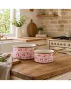 Set de cazuelas Vichy Cherry rosa - 2 piezas