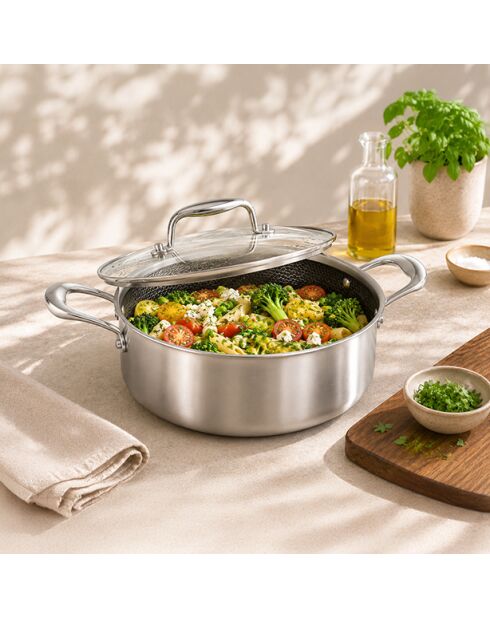Pentola Trinox con rivestimento in acciaio inossidabile - 34,5x26x135,4 cm
