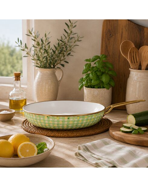 Padella Vichy Lime - 48,3x29,3x5 cm