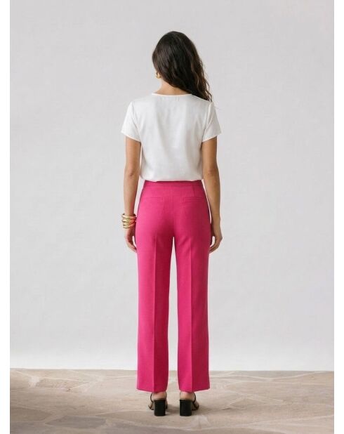 Pantaloni dritti rosa