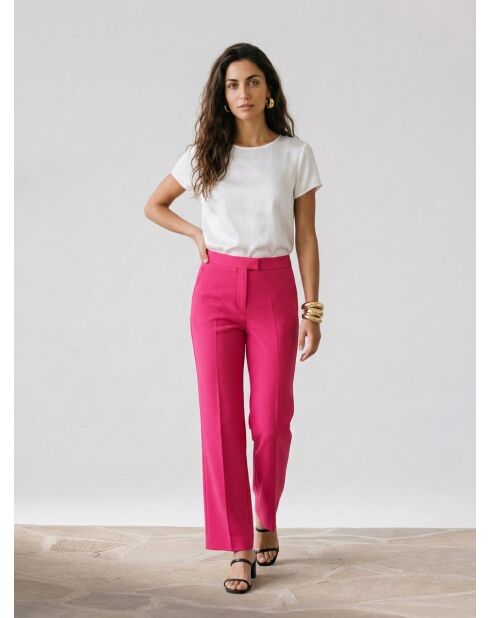 Pantaloni dritti rosa