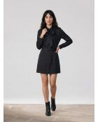 Robe courte jacquard noire