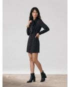 Robe courte jacquard noire