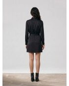 Robe courte jacquard noire