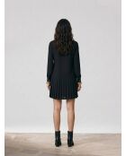 Schwarzes plissiertes kurzes Kleid