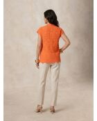 Oranje blouse Evora