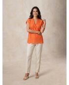 Oranje blouse Evora