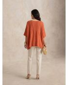 Orangefarbener Iris Pullover