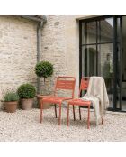 Set van 2 stapelbare Falcou terracotta tuinstoelen - 43x59x79 cm