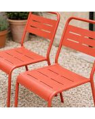 Set van 2 stapelbare Falcou terracotta tuinstoelen - 43x59x79 cm