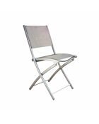 Lot de 4 chaises en acier Kivana grises - 56x45x85 cm