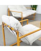 Cadiz bruin eigentijds 6-zits tuinmeubilair met beige kussens - 5 stuks