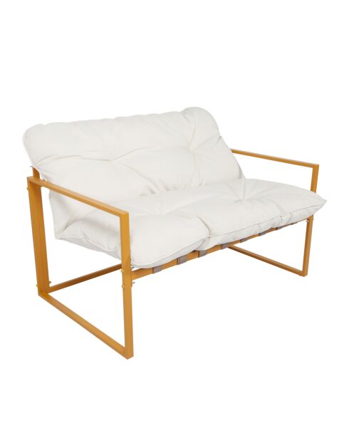 Cadiz bruin eigentijds 6-zits tuinmeubilair met beige kussens - 5 stuks