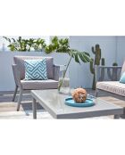 Salon de jardin 4 places en aluminium Cobalt gris clair - 4 pièces