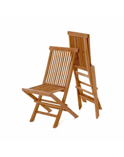 Salon de jardin en teck huilé 6 places avec table ovale, 4 chaises et 2 fauteuils Lobo marron - 7 pièces